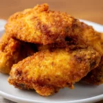 Air fryer breaded chicken wings with crispy coating
