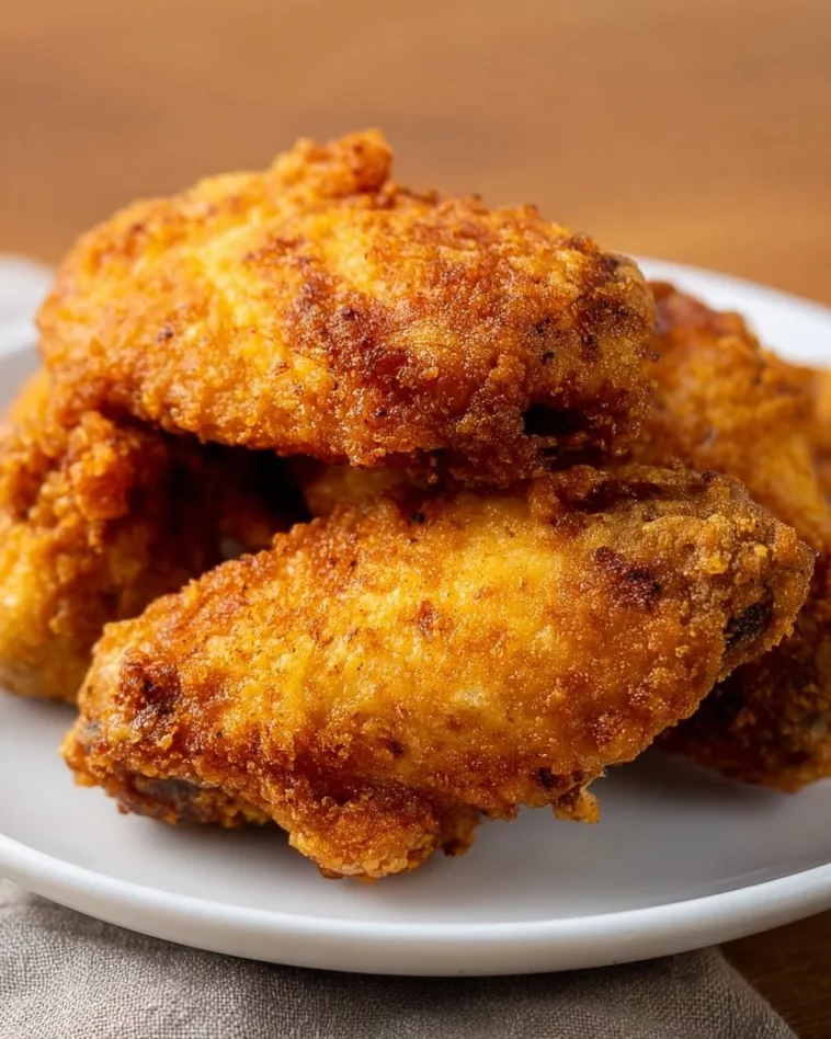 Air fryer breaded chicken wings with crispy coating