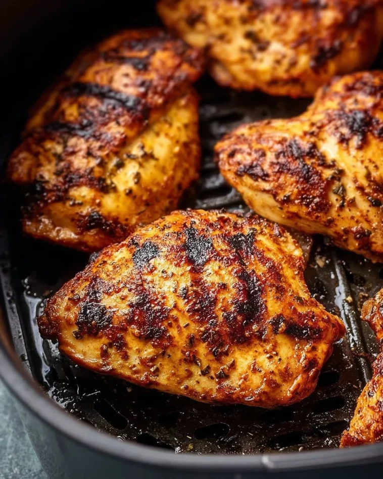 Juicy grilled chicken breast served with fresh vegetables