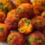 Air fryer broccoli cheese bites, crispy and cheesy vegetable snack