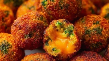 Air fryer broccoli cheese bites, crispy and cheesy vegetable snack