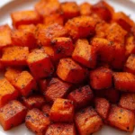 Crispy air fryer carrots seasoned and ready to serve as a healthy side dish.