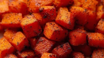 Crispy air fryer carrots seasoned and ready to serve as a healthy side dish.