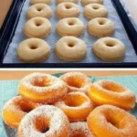Homemade air fryer donuts with glaze for a healthier donut recipe