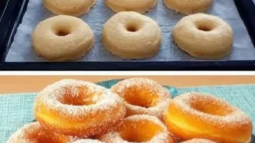 Homemade air fryer donuts with glaze for a healthier donut recipe