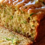 Almond Flour Lemon Zucchini Bread fresh out of the oven with lemon glaze