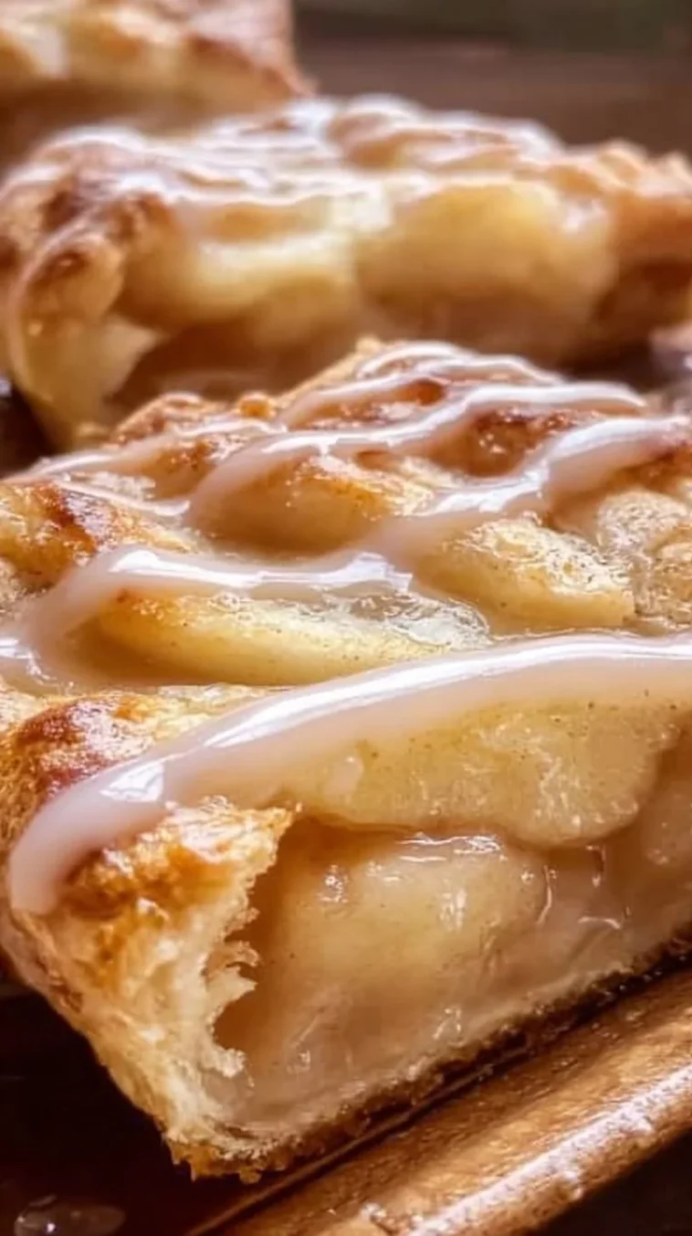 Delicious Chicago-style bakery apple slices with fresh apple filling.