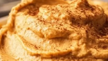 Delicious creamy high-protein pumpkin mousse in a dessert bowl