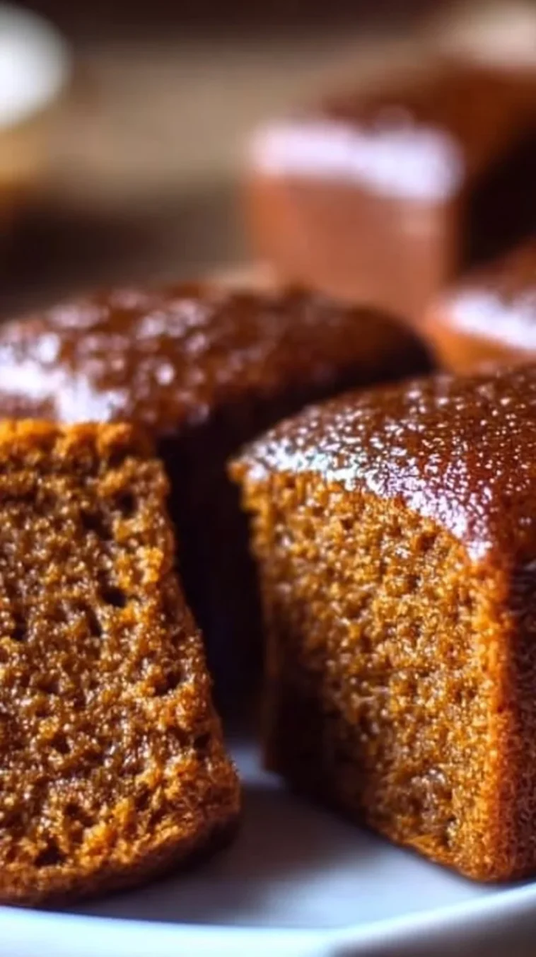 Delicious gingerbread cake topped with frosting and holiday decorations