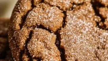 Delicious homemade Gingerdoodle Cookies stacked on a plate