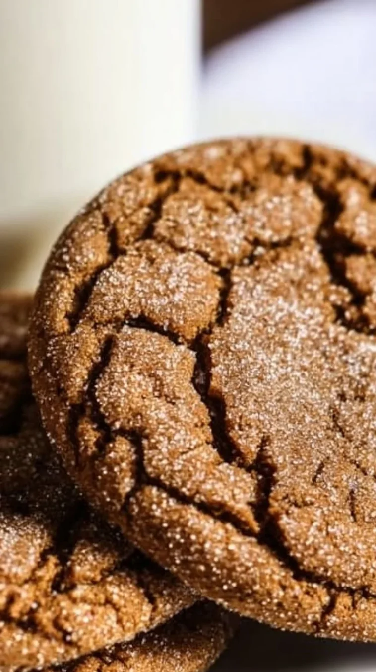 Delicious homemade Gingerdoodle Cookies stacked on a plate