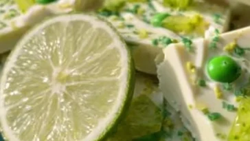 Delicious Margarita Bark Candy topped with lime and tequila flavor.