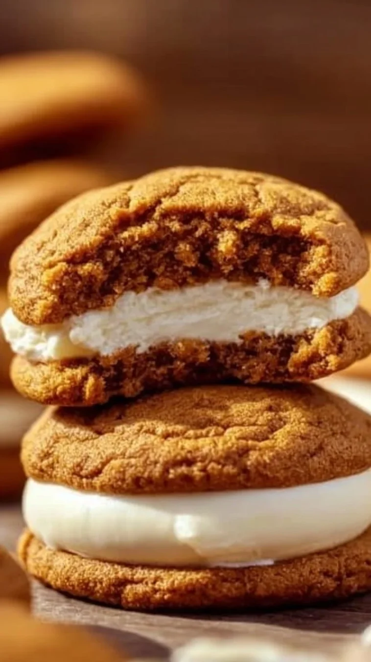 Delicious Pumpkin Cheesecake Cookies with cream cheese frosting and fall spices