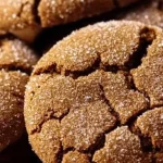 Delicious soft and chewy ginger snaps cookies on a plate