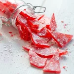 Homemade Cinnamon Rock Candy in a decorative jar