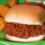 Delicious Crockpot Sloppy Joe served on a bun with toppings