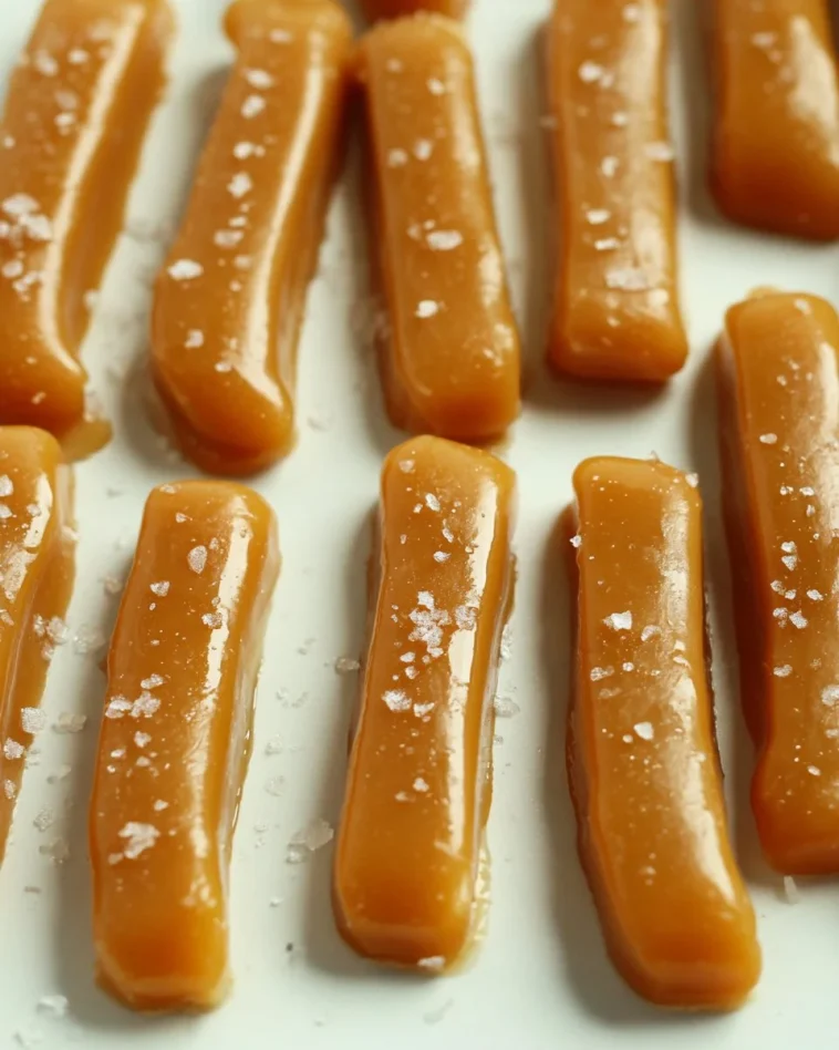 Delicious homemade salted caramels in a decorative box
