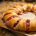 Delicious Raspberry Cream Cheese Pastry with a flaky crust