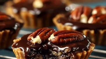 German chocolate pecan pie bites dessert treat