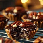 German Chocolate Pecan Pie Bites with rich chocolate pecan pie flavors.