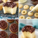 Boston Cream Pie cupcakes with chocolate frosting and creamy filling