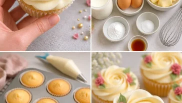 Custom rosette cupcakes decorated with colorful floral designs