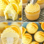 Orange cream cupcakes with creamy frosting topped with orange slices